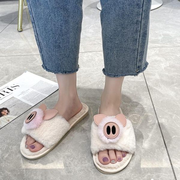 slippers 2021 funny cartoon pig ladies fur bedroom flat girls gift plush shoes indoor nose women fluffy, Black
slippers 2021 funny cartoon pig ladies fur bedroom flat girls gift plush shoes indoor nose women fluffy, Black