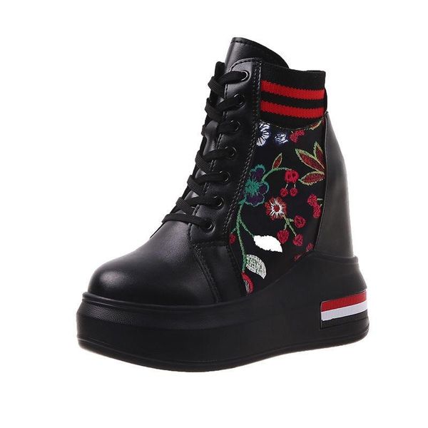 boots women platform spring and autumn lace up flowers ankle female flat, Black
boots women platform spring and autumn lace up flowers ankle female flat, Black
