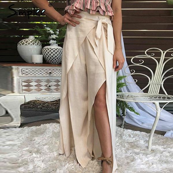 women's pants & capris simplee split wide leg women elegant elastic high waist bow tie trousers summer casual streetwear wrap pant fema, Black;white
women's pants & capris simplee split wide leg women elegant elastic high waist bow tie trousers summer casual streetwear wrap pant fema, Black;white