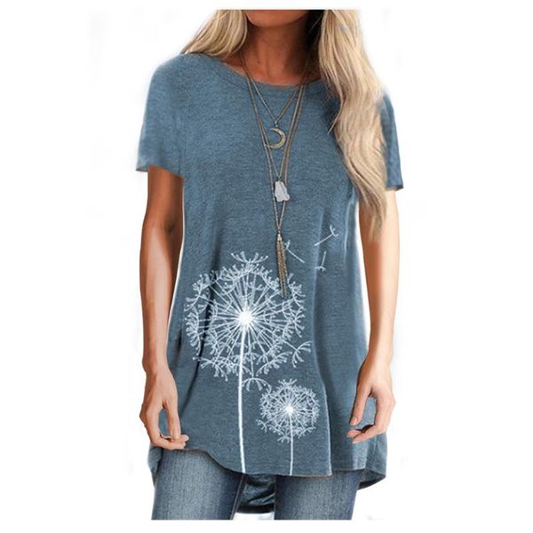 women's t-shirt women lady fashion tees loose dandelion print long t-shirts short sleeve casual o-neck summer shirt daily woman tshirt, White
women's t-shirt women lady fashion tees loose dandelion print long t-shirts short sleeve casual o-neck summer shirt daily woman tshirt, White