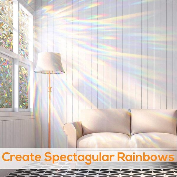window stickers 3d rainbow maker film suncatcher reflective sticker privacy stained glass decals decor uv self adhesive
window stickers 3d rainbow maker film suncatcher reflective sticker privacy stained glass decals decor uv self adhesive