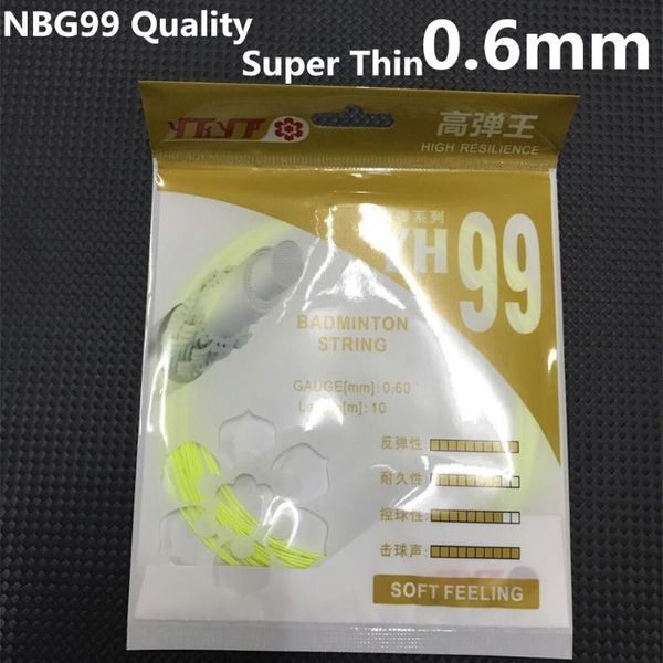 0.6mm nbg99 quality excellent hitting feeling shocking sound professional badminton racket string yh99 l2103-10spb sets
0.6mm nbg99 quality excellent hitting feeling shocking sound professional badminton racket string yh99 l2103-10spb sets