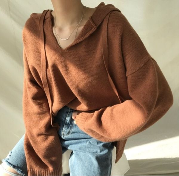 genayooa autumn knitting women sweater deep v neck long sleeve pullover casual loose female jumpers 210417, White;black
genayooa autumn knitting women sweater deep v neck long sleeve pullover casual loose female jumpers 210417, White;black