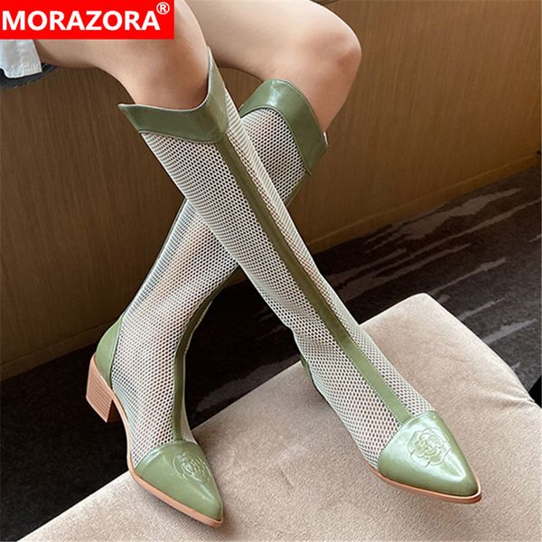 morazora arrival fashion knee high boots genuine leather boots women spring autumn green color women boots 210506, Black
morazora arrival fashion knee high boots genuine leather boots women spring autumn green color women boots 210506, Black
