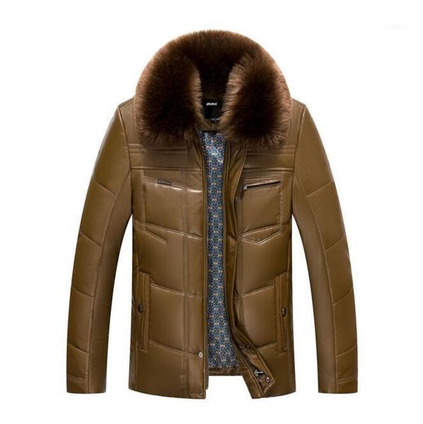 men's down & parkas winter jacket leather jackets and coats wadded thick warm pu fur collar casual male parka wlf088, Black
men's down & parkas winter jacket leather jackets and coats wadded thick warm pu fur collar casual male parka wlf088, Black