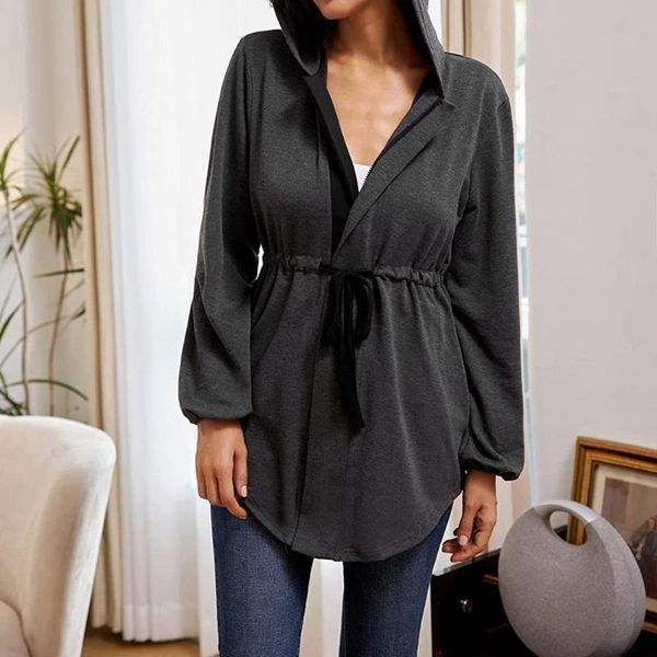 women's trench coats coat solid color pockets loose hooded jacket for autumn winter lace-up long sleeve windbreaker sun uv protection, Tan;black
women's trench coats coat solid color pockets loose hooded jacket for autumn winter lace-up long sleeve windbreaker sun uv protection, Tan;black