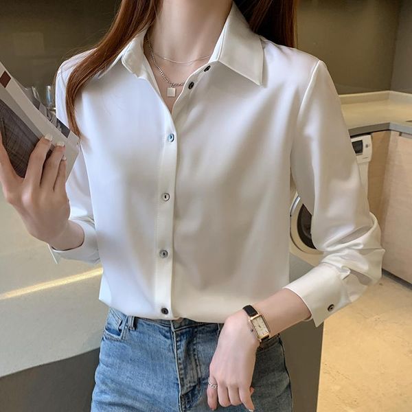 women's blouses & shirts style commuter long-sleeved solid color white satin chiffon shirt women loose top
women's blouses & shirts style commuter long-sleeved solid color white satin chiffon shirt women loose top