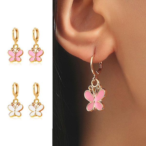 dangle & chandelier fashion pink butterfly earrings for girls delicate enamel unique party wedding cute hoop women jewellery, Silver
dangle & chandelier fashion pink butterfly earrings for girls delicate enamel unique party wedding cute hoop women jewellery, Silver