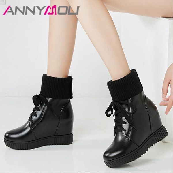boots annymoli winter ankle women lace up height increasing high heels short fashion round toe shoes lady fall big size 43, Black
boots annymoli winter ankle women lace up height increasing high heels short fashion round toe shoes lady fall big size 43, Black