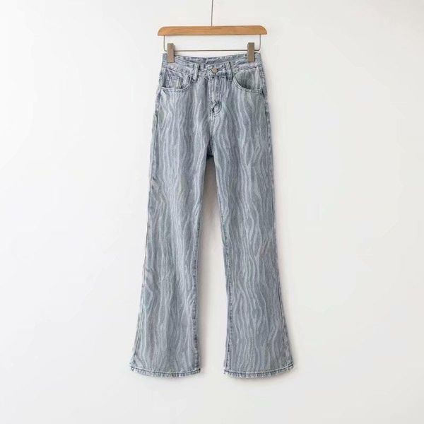 women's jeans mesttraf women 2021 fashion zebra pattern texture all-match denim trousers retro high waist pocket zipper streetwear, Blue
women's jeans mesttraf women 2021 fashion zebra pattern texture all-match denim trousers retro high waist pocket zipper streetwear, Blue