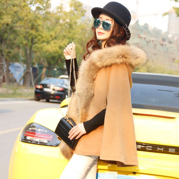 scorpion fur collar wool cloak coat spring and autumn cloak coat women's clothing, Black
scorpion fur collar wool cloak coat spring and autumn cloak coat women's clothing, Black