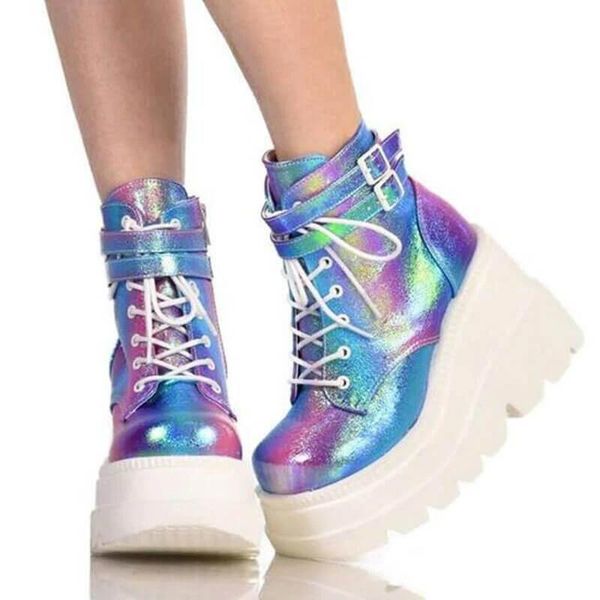 fashion brand high platform boots women wedges ankle woman 2021 winter heels thicken botas mujer99, Black
fashion brand high platform boots women wedges ankle woman 2021 winter heels thicken botas mujer99, Black