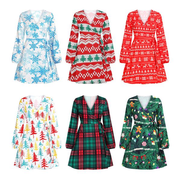 christmas new plaid digital printing women's long sleeve casual dress fashion autumn cardigan skirt, Black
christmas new plaid digital printing women's long sleeve casual dress fashion autumn cardigan skirt, Black