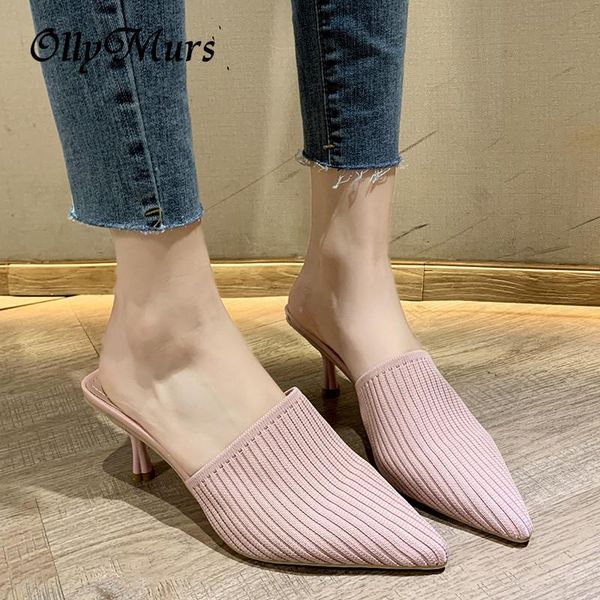 slippers ollymurs fashion slides 2021 slip on pointed toe stretch fabric summer ladies shoes high heels female t038, Black
slippers ollymurs fashion slides 2021 slip on pointed toe stretch fabric summer ladies shoes high heels female t038, Black
