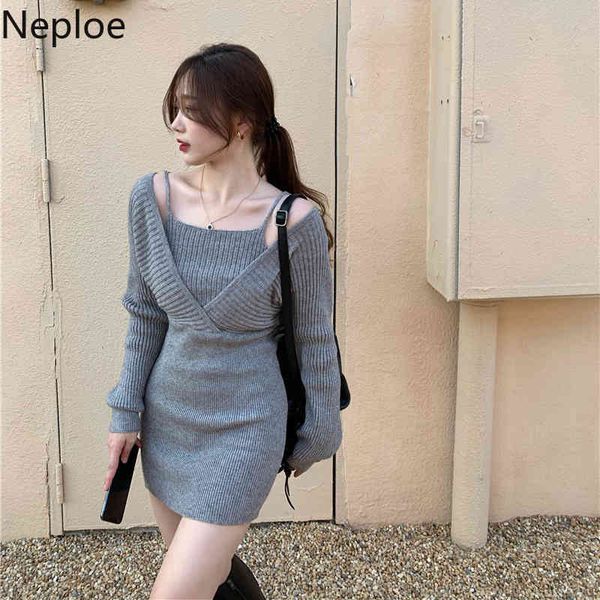 neploe knitted woman dress fake two black long sleeve bodycon mini dresses women lady korean fashion robe vestidos 210422, Black;gray
neploe knitted woman dress fake two black long sleeve bodycon mini dresses women lady korean fashion robe vestidos 210422, Black;gray