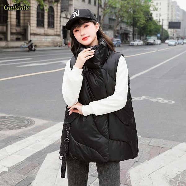 women's vests guilantu spring autumn sleeveless jacket women ovetcoat down cotton padded bubble coat female casual loose waistcoat, Black;white
women's vests guilantu spring autumn sleeveless jacket women ovetcoat down cotton padded bubble coat female casual loose waistcoat, Black;white