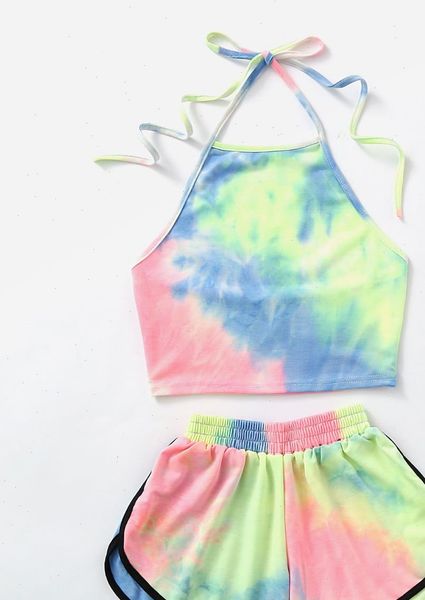 tie dye womens tracksuits gradient halter crop and shorts two 2 set women summer fashion tank camis suits holiday, Gray
tie dye womens tracksuits gradient halter crop and shorts two 2 set women summer fashion tank camis suits holiday, Gray