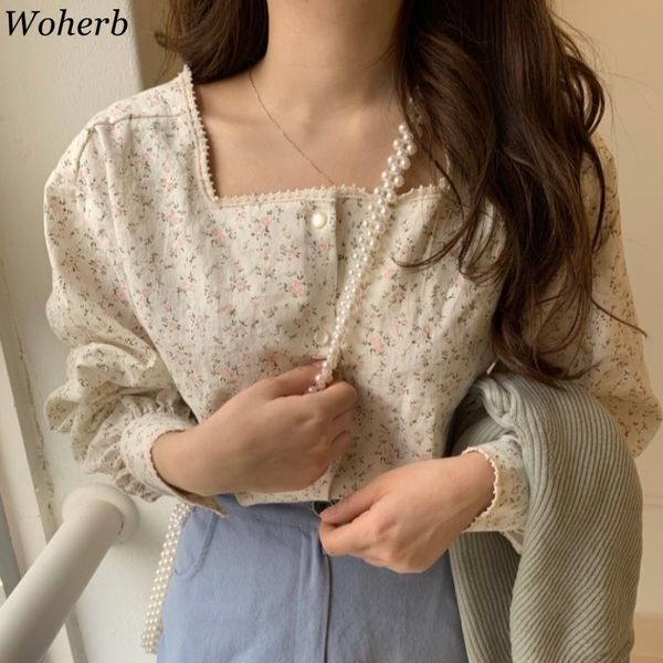 blusas de mujer square collar sweet puff sleeve floral blouses women femme roupas loose vintage temperament female 210417, White
blusas de mujer square collar sweet puff sleeve floral blouses women femme roupas loose vintage temperament female 210417, White