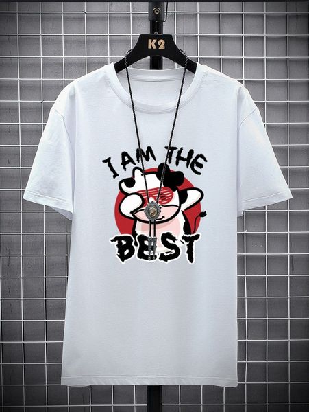 men slogan & cartoon graphic tee x6uk#, White;black
men slogan & cartoon graphic tee x6uk#, White;black