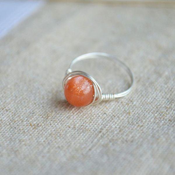 wedding rings sunstone natural stone birthstone solitaire sterling color wire wrapped for women jewelry boho vintage, Slivery;golden
wedding rings sunstone natural stone birthstone solitaire sterling color wire wrapped for women jewelry boho vintage, Slivery;golden
