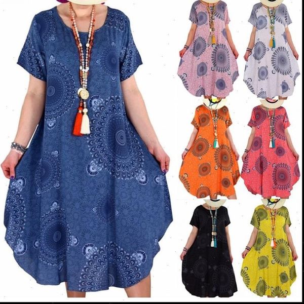 large size loose summer womens dress short sleeve dot printed knee length thin big swing casual boho vestidos, Black;gray
large size loose summer womens dress short sleeve dot printed knee length thin big swing casual boho vestidos, Black;gray