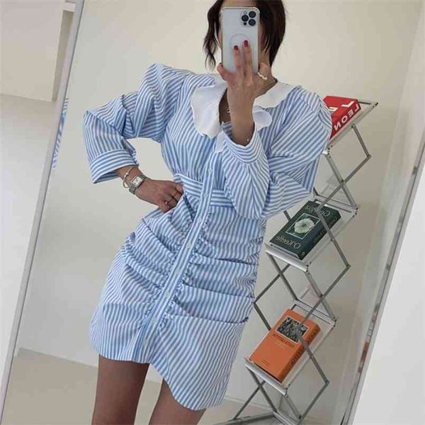 puff long sleeve mini stripe shirt dress summer women lapel v-neck ruched bodycon elegant casual 210519, Black;gray
puff long sleeve mini stripe shirt dress summer women lapel v-neck ruched bodycon elegant casual 210519, Black;gray
