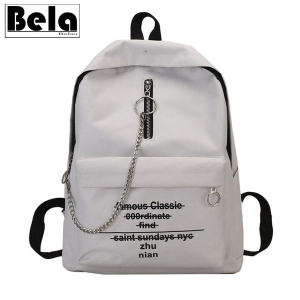 outdoor bags belabolso casual chain schoolbag for teenager girls letter design backpack women travel bag solid color student pack hmb753
outdoor bags belabolso casual chain schoolbag for teenager girls letter design backpack women travel bag solid color student pack hmb753