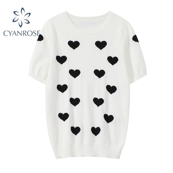 summer new harajuku heart knitted white t-shirt women's tide o-neck pullover tee ladies chic japan preppy style jumper 210417
summer new harajuku heart knitted white t-shirt women's tide o-neck pullover tee ladies chic japan preppy style jumper 210417