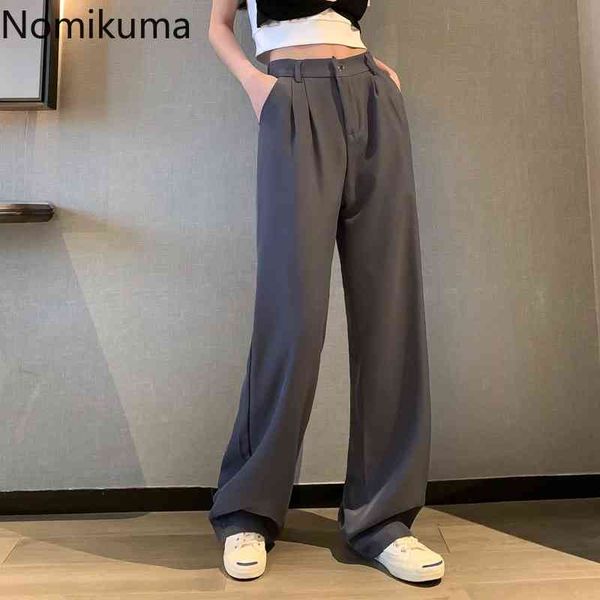 nomikuma high waist suit pants women solid color casual fashion loose pantalones femme leisure daily straight trousers 3d257 210514, Black;white
nomikuma high waist suit pants women solid color casual fashion loose pantalones femme leisure daily straight trousers 3d257 210514, Black;white