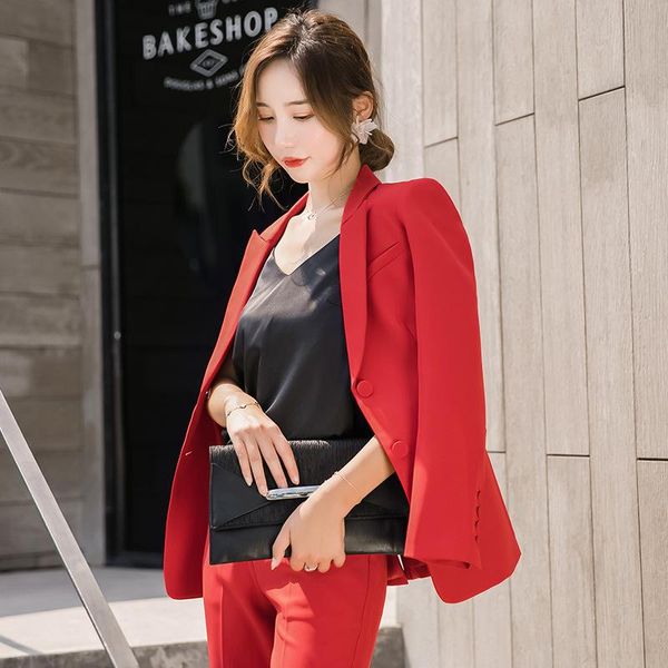 women's tracksuits 2 piece sets womens outfits suit female spring and autumn red temperament office ladies ol professional wear, Gray
women's tracksuits 2 piece sets womens outfits suit female spring and autumn red temperament office ladies ol professional wear, Gray