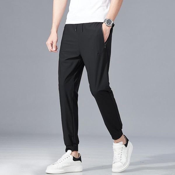 men's pants 2021 summer casual fashion legged ice silk thin quick drying sports, Black
men's pants 2021 summer casual fashion legged ice silk thin quick drying sports, Black