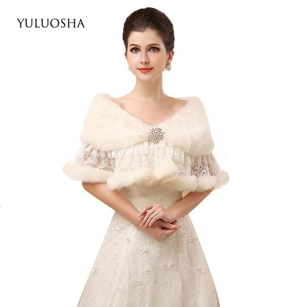 wraps & jackets yuluosha winter lace plush warm shawl bride wedding dress imitation fur coat faux feather robe bridal cape, White
wraps & jackets yuluosha winter lace plush warm shawl bride wedding dress imitation fur coat faux feather robe bridal cape, White
