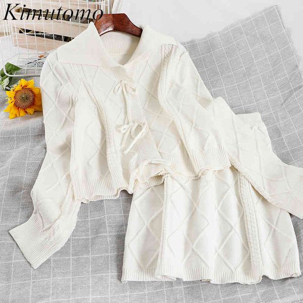 kimutomo elegant two piece set women turn-down collar long sleeve solid white knitted cardigan and elastic high waist skirt 210521
kimutomo elegant two piece set women turn-down collar long sleeve solid white knitted cardigan and elastic high waist skirt 210521