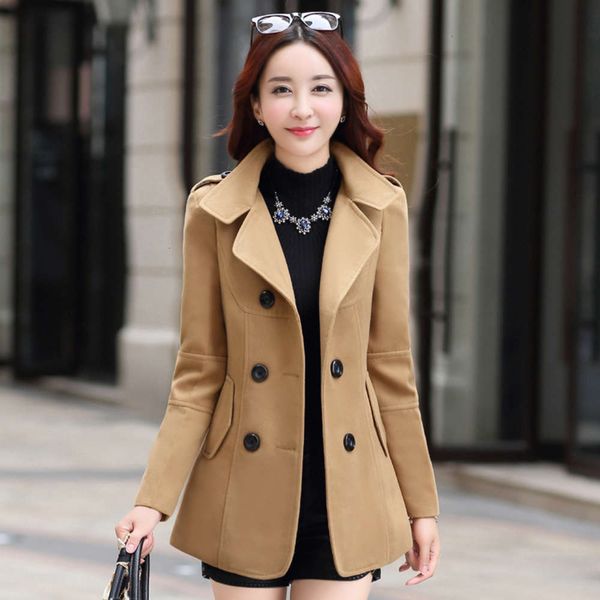women's jackets coats korean fashion slim double breasted pure color wool woolen and tweed 89ux, Black;brown
women's jackets coats korean fashion slim double breasted pure color wool woolen and tweed 89ux, Black;brown