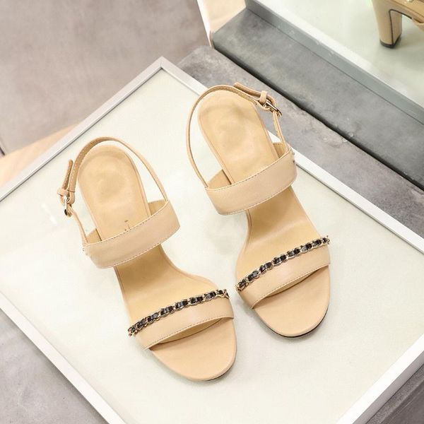 sandals women's shoes 2021 spring and summer classic chain leather splicing leisure anti slip high heel, Black
sandals women's shoes 2021 spring and summer classic chain leather splicing leisure anti slip high heel, Black
