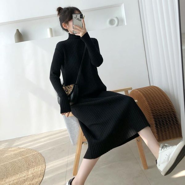 casual dresses women autumn winter half turtleneck knitted elegant thick full sleeve slim vintage a-line maxi long vestidos femme, Black;gray
casual dresses women autumn winter half turtleneck knitted elegant thick full sleeve slim vintage a-line maxi long vestidos femme, Black;gray