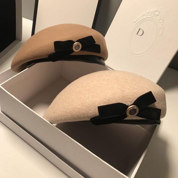 berets classic ladies beret hat fancy wool felt warmer winter cap fashion bow-tie women fedora top, Blue;gray
berets classic ladies beret hat fancy wool felt warmer winter cap fashion bow-tie women fedora top, Blue;gray
