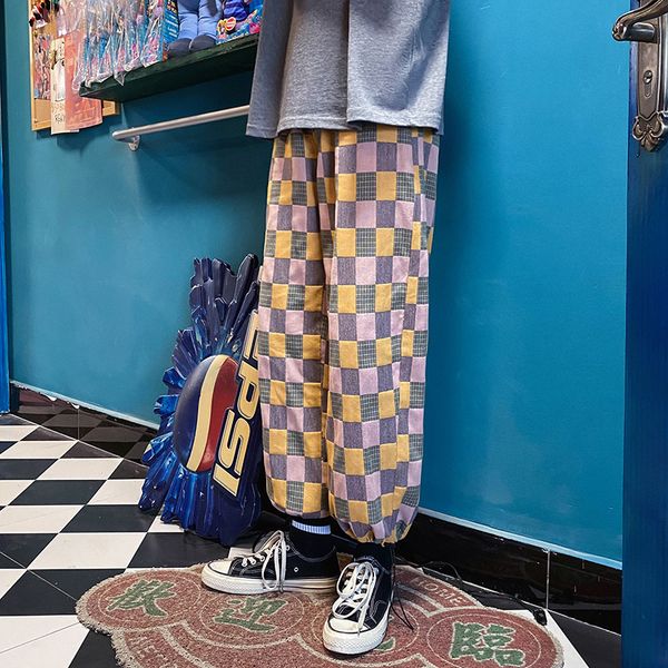 2021 new four seasons casual pants japan harajuku style grid wide pants men elastic leg opening ankle length pants men women, Black
2021 new four seasons casual pants japan harajuku style grid wide pants men elastic leg opening ankle length pants men women, Black