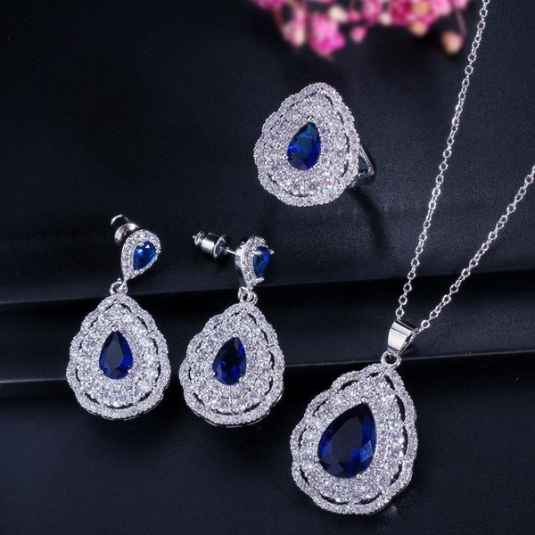 earrings & necklace missfox fashion elegant colorful crystal diamond ring for lady jewelry sets designer water drop, Silver
earrings & necklace missfox fashion elegant colorful crystal diamond ring for lady jewelry sets designer water drop, Silver