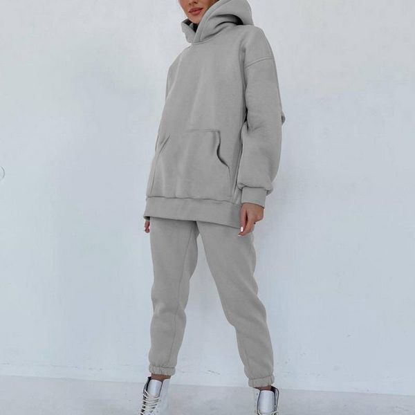 women's two piece pants tracksuit fleece hooded set oversized hoodies jogger sets female 2021 autumn casual lady sportswear suit, White
women's two piece pants tracksuit fleece hooded set oversized hoodies jogger sets female 2021 autumn casual lady sportswear suit, White