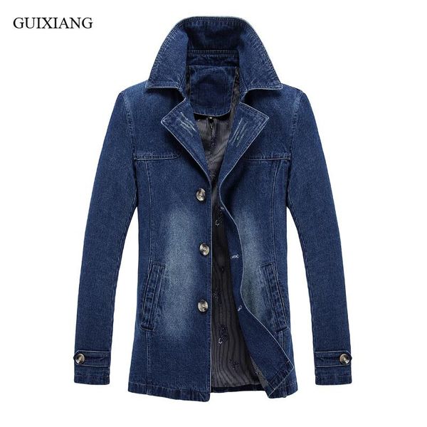 men's jackets arrival style men boutique denim jacket fashion casual single breasted solid male coat slim plus size overcoat, Black;brown 
men's jackets arrival style men boutique denim jacket fashion casual single breasted solid male coat slim plus size overcoat, Black;brown