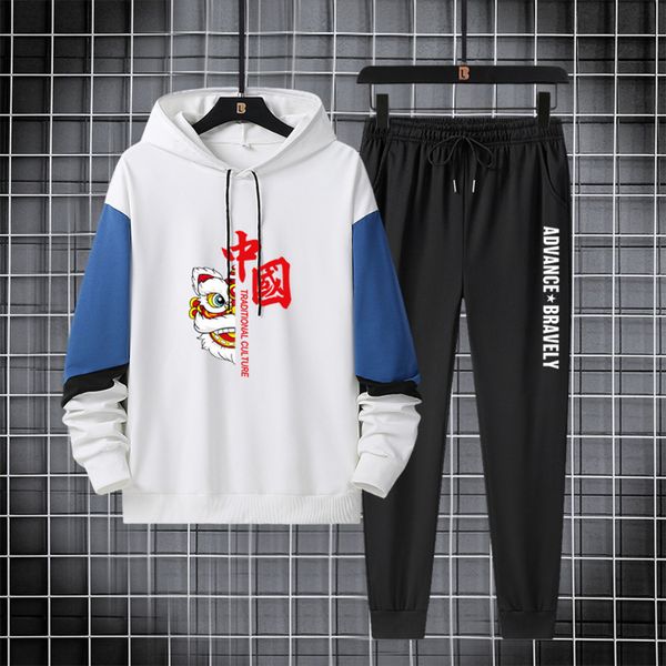 splicing hooded sweater set autumn and winter new men's korean version slim fit sports leisure versatile two-piece fashion brand, Gray
splicing hooded sweater set autumn and winter new men's korean version slim fit sports leisure versatile two-piece fashion brand, Gray