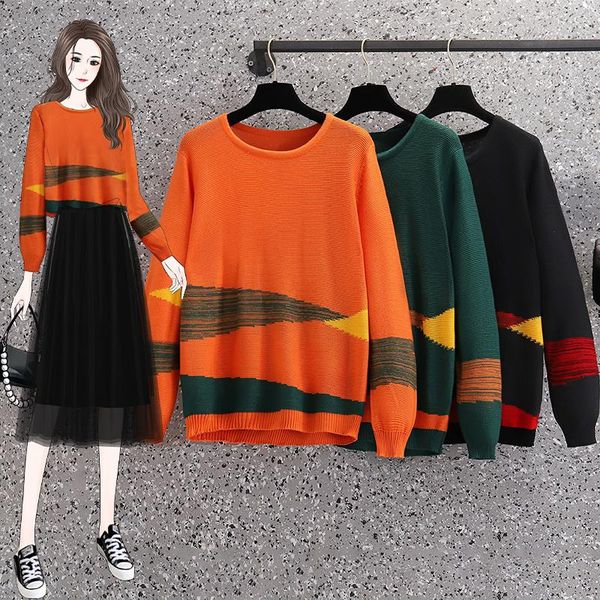 women's sweaters korean style 2021 early autumn large size clothing for plump girls knitted cropped sweater coat loose slimming jum, White;black
women's sweaters korean style 2021 early autumn large size clothing for plump girls knitted cropped sweater coat loose slimming jum, White;black