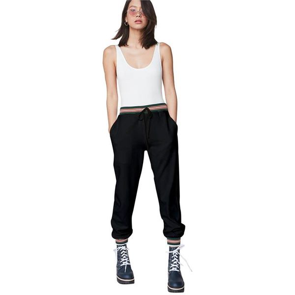 women's pants & capris fashion ladies women high waist pencil casual elastic drawstring sports long trousers black white
women's pants & capris fashion ladies women high waist pencil casual elastic drawstring sports long trousers black white