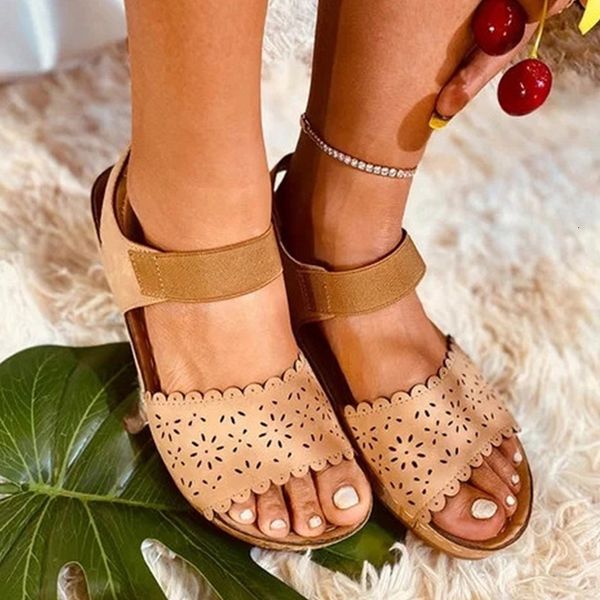 sandals woman women elastic band wedges flat women's flower hollow out female beach shoes ladies roman footwear big size 441 oppt, Black
sandals woman women elastic band wedges flat women's flower hollow out female beach shoes ladies roman footwear big size 441 oppt, Black