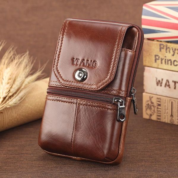 brand men's waist fanny pack genuine leather 6.5 inch mobile phone case coin purse money pocket hip belt bum bags vintage
brand men's waist fanny pack genuine leather 6.5 inch mobile phone case coin purse money pocket hip belt bum bags vintage