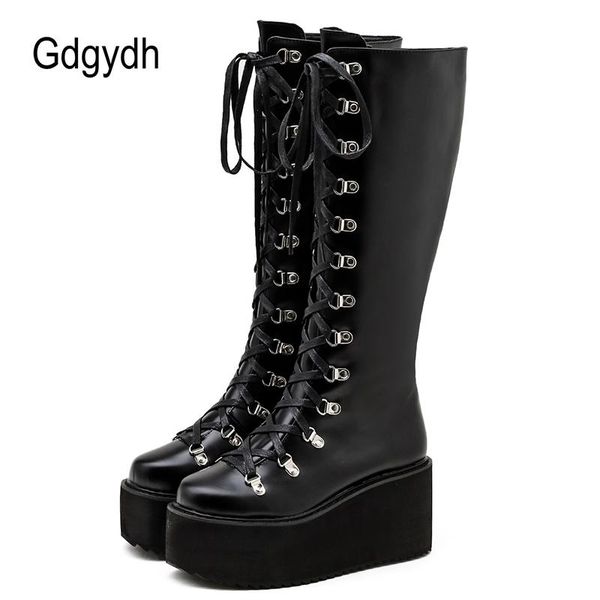 boots gdgydh 2021 ladies knee high wedges shoes lace up darkness girls platform winter punk gothic zipper drop ship, Black
boots gdgydh 2021 ladies knee high wedges shoes lace up darkness girls platform winter punk gothic zipper drop ship, Black