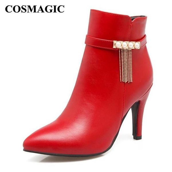 boots cosmagic 2021 women beading ankle high heel fashion pointed toe zipper thin short botas mujer, Black
boots cosmagic 2021 women beading ankle high heel fashion pointed toe zipper thin short botas mujer, Black