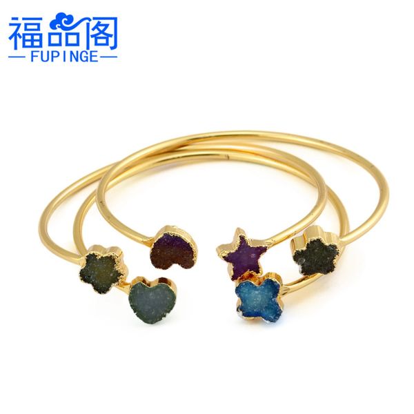 natural crystal tooth ornament clover flower heart diy bracelet gold plating personality, Black
natural crystal tooth ornament clover flower heart diy bracelet gold plating personality, Black