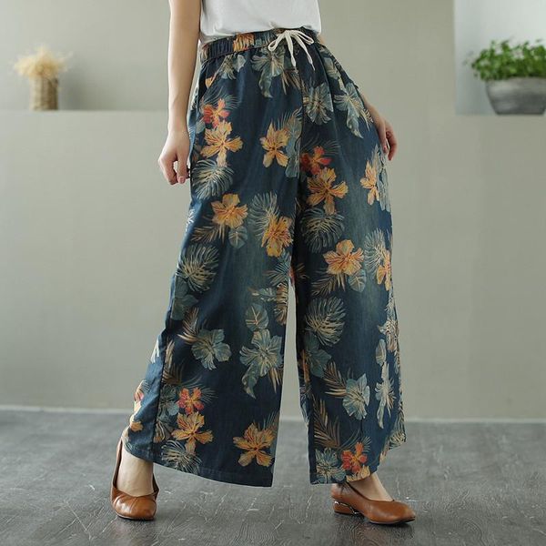 summer spring vintage jeans woman high waist wide leg denim cropped pants female streetwear flowers print long trousers women's, Blue
summer spring vintage jeans woman high waist wide leg denim cropped pants female streetwear flowers print long trousers women's, Blue